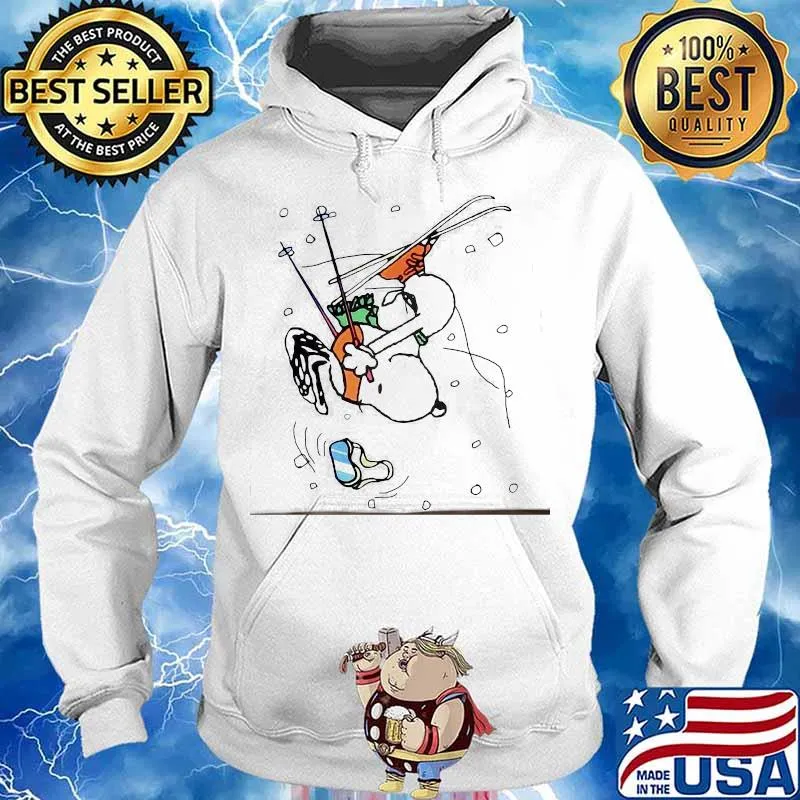 Official Snoopy Snowboarding Shirt Hoodie
