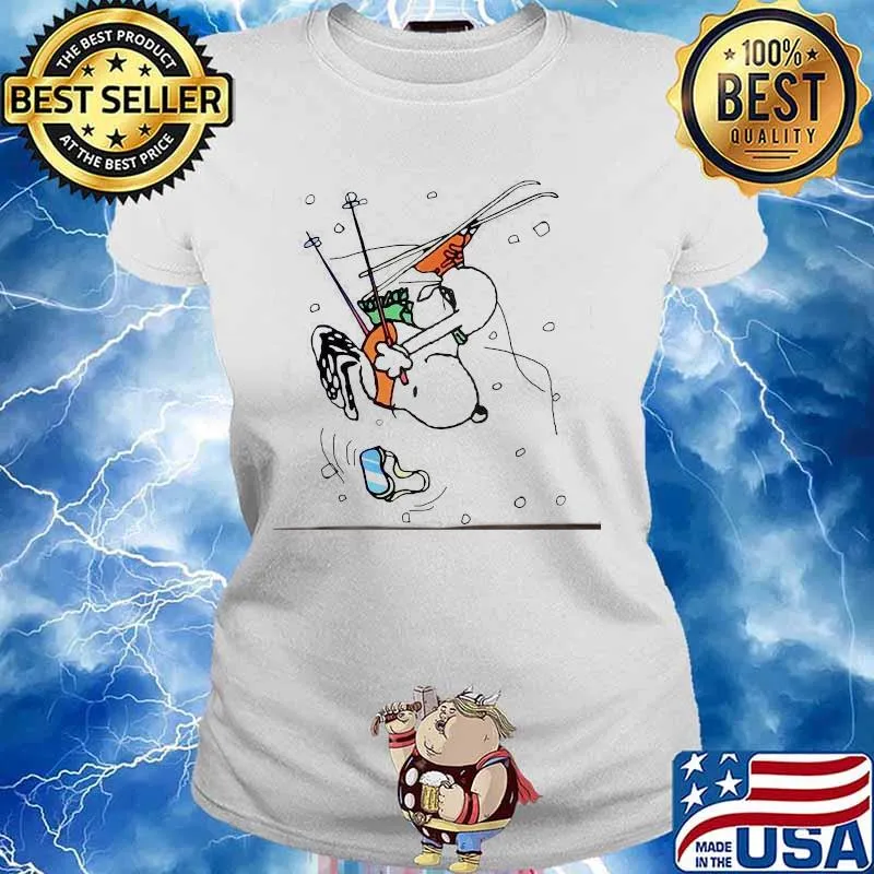 Official Snoopy Snowboarding Shirt Ladies tee