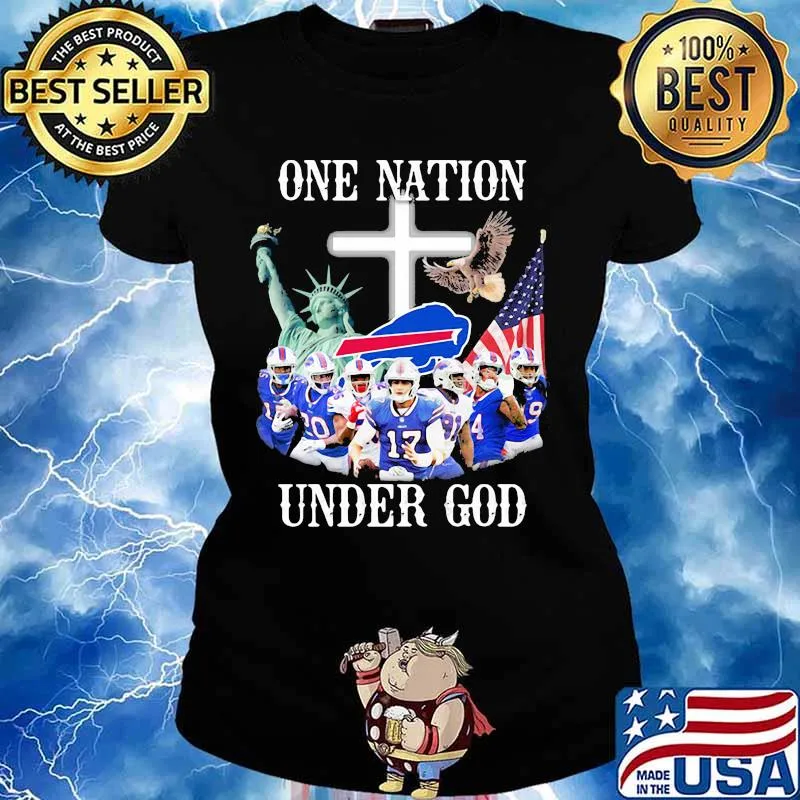 One Nation Under God Bills Buffalo Team Football Shirt Ladies tee