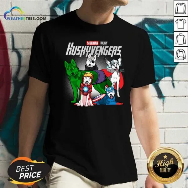 Original Siberian Husky Marvel Avengers Huskyvengers Shirt - Image 2