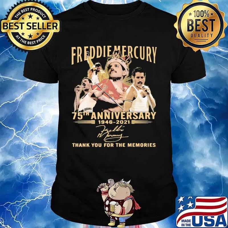 Preddiemercury 75th Anniversary 1946 2021 Thnak You For The Memories Signature Shirt