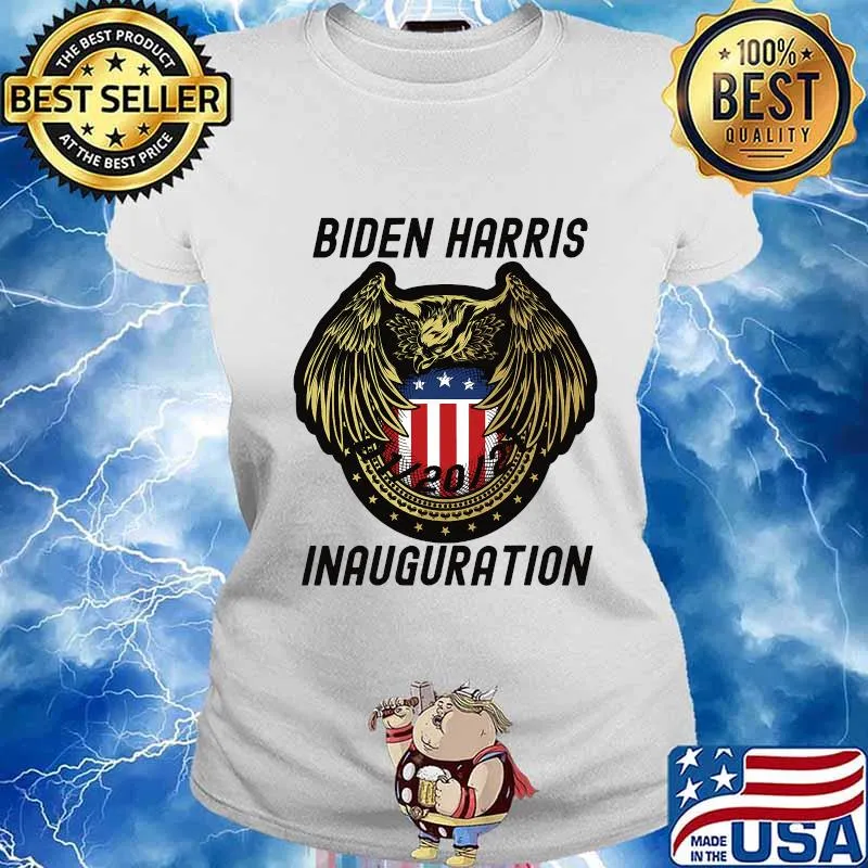President Biden Harris Inauguration Day 2021 Political American Flag Eagle Shirt Ladies tee