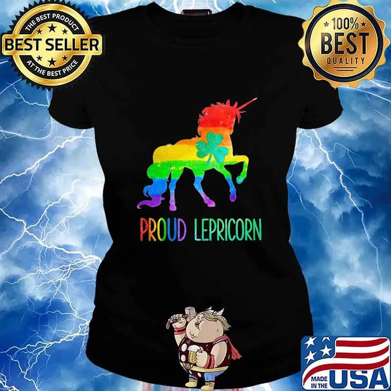 Proud Lepricorn Unicorn Lgbt Shirt Ladies tee