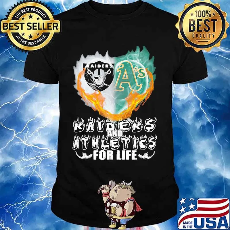 Raiders And Athleties For Life Logo Team Football In My Heart Shirt