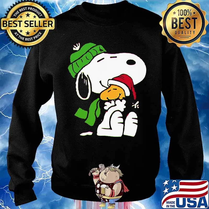 Snoopy With Woodstock Merry Christmas Shirt Sweater