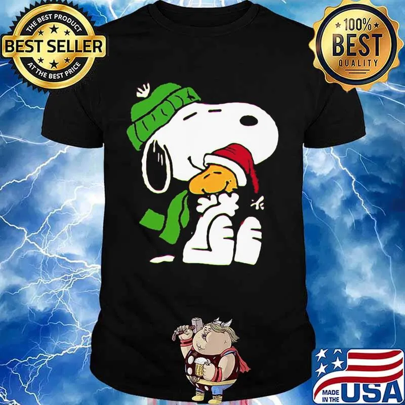 Snoopy With Woodstock Merry Christmas Shirt