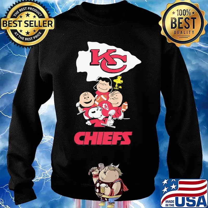 Snoopy Woodstock And Friends Kansas City Chiefs Football Shirt Sweater