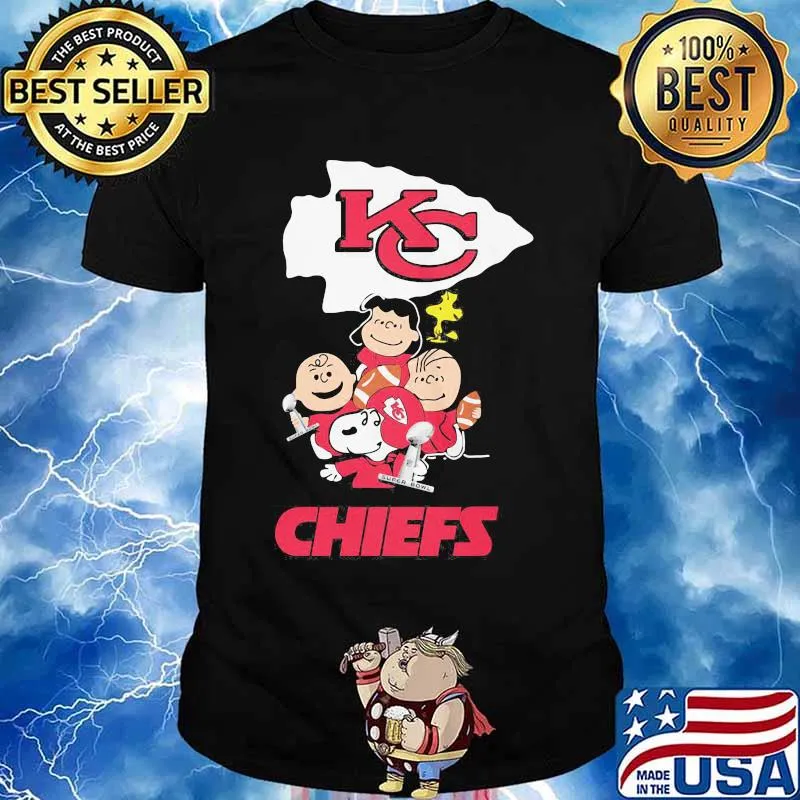 Snoopy Woodstock And Friends Kansas City Chiefs Football Shirt