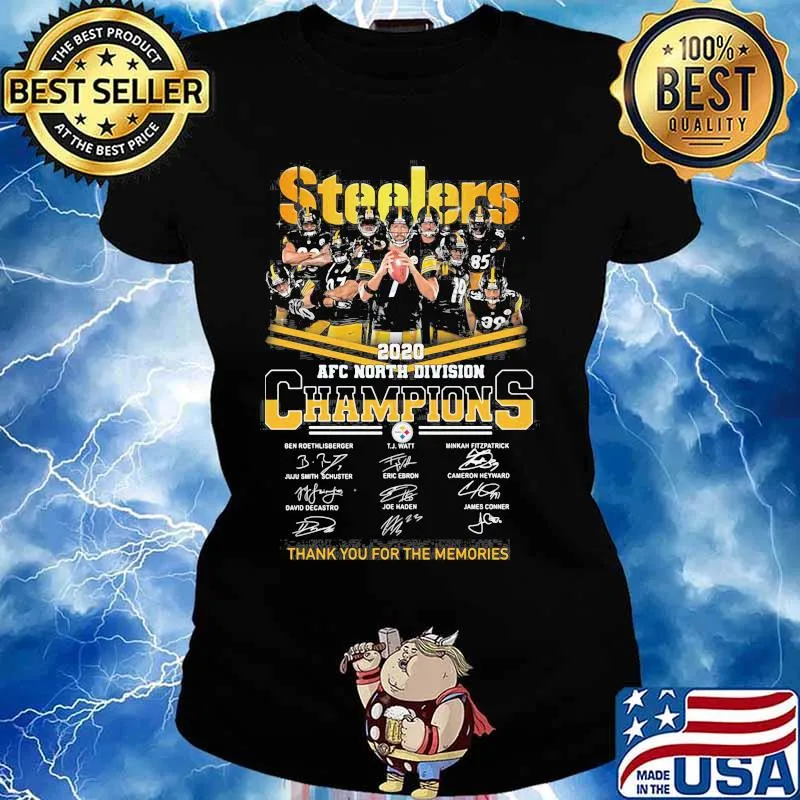 Steelers Afc North Division Champions Thank You For The Memories Signature Shirt Ladies tee