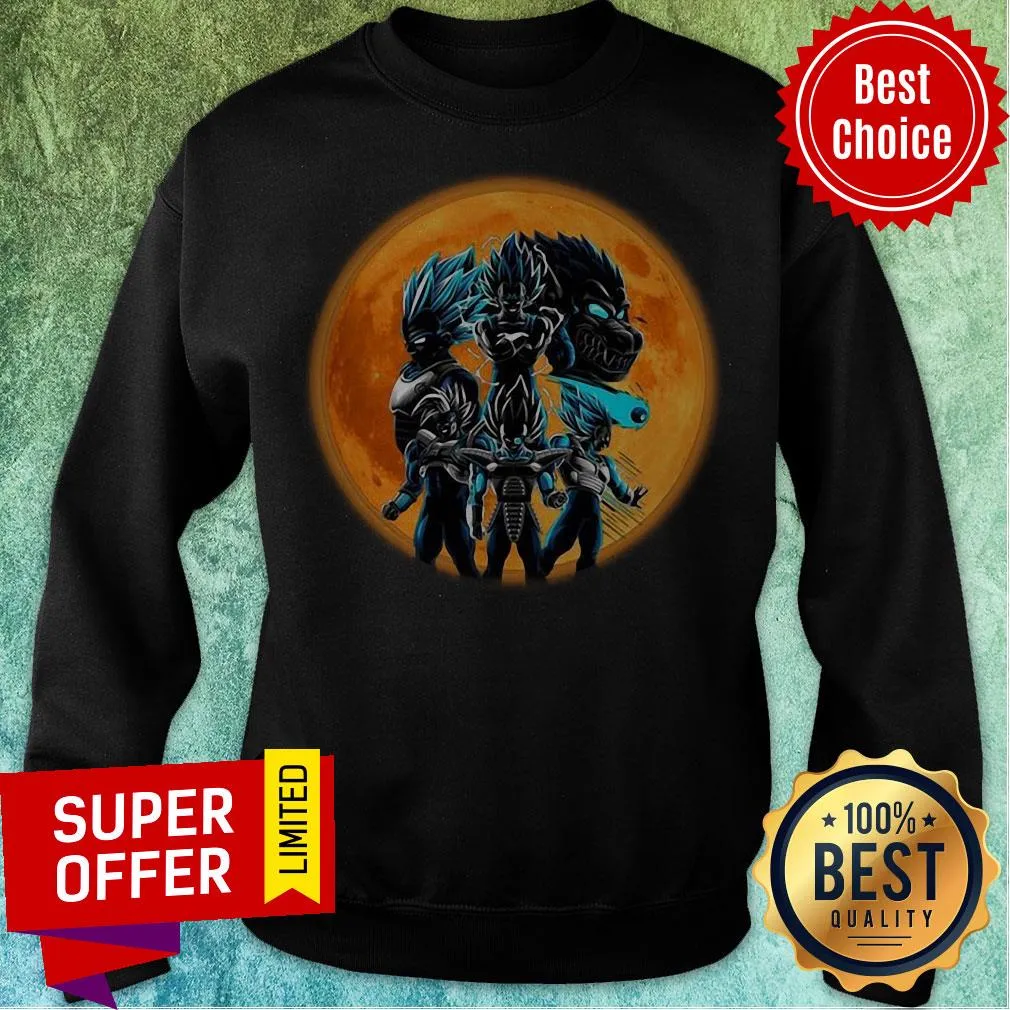 Funny Dragon Ball Vegeta Moon Halloween Perfect Gifts For Christmas Shirt - Image 2