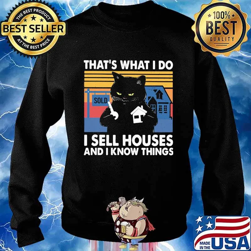 THat's What I Do I Sell House And I Know Things Key Housr Vintage Shirt Sweater