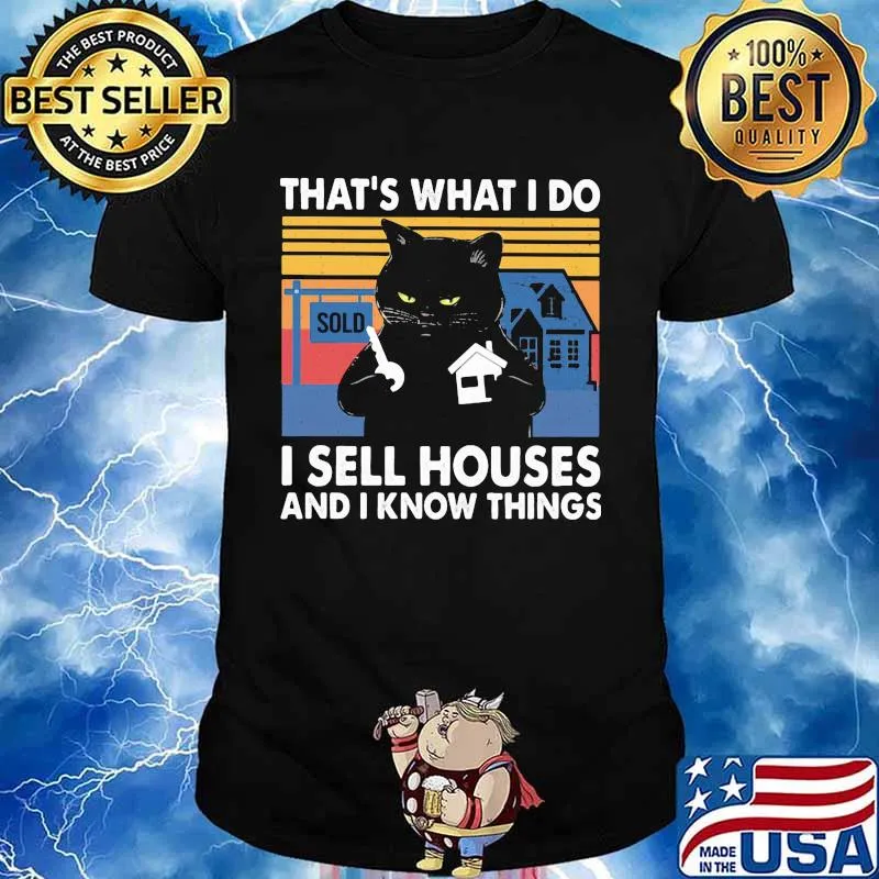 THat's What I Do I Sell House And I Know Things Key Housr Vintage Shirt