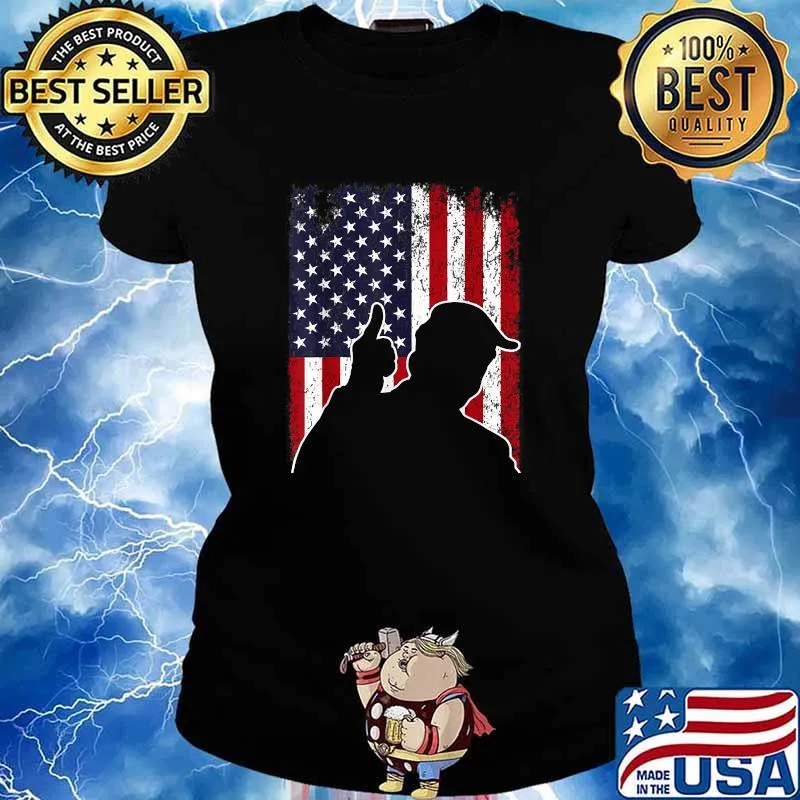 The Best Is Yet To Come - Trump American Flag Shirt Ladies tee