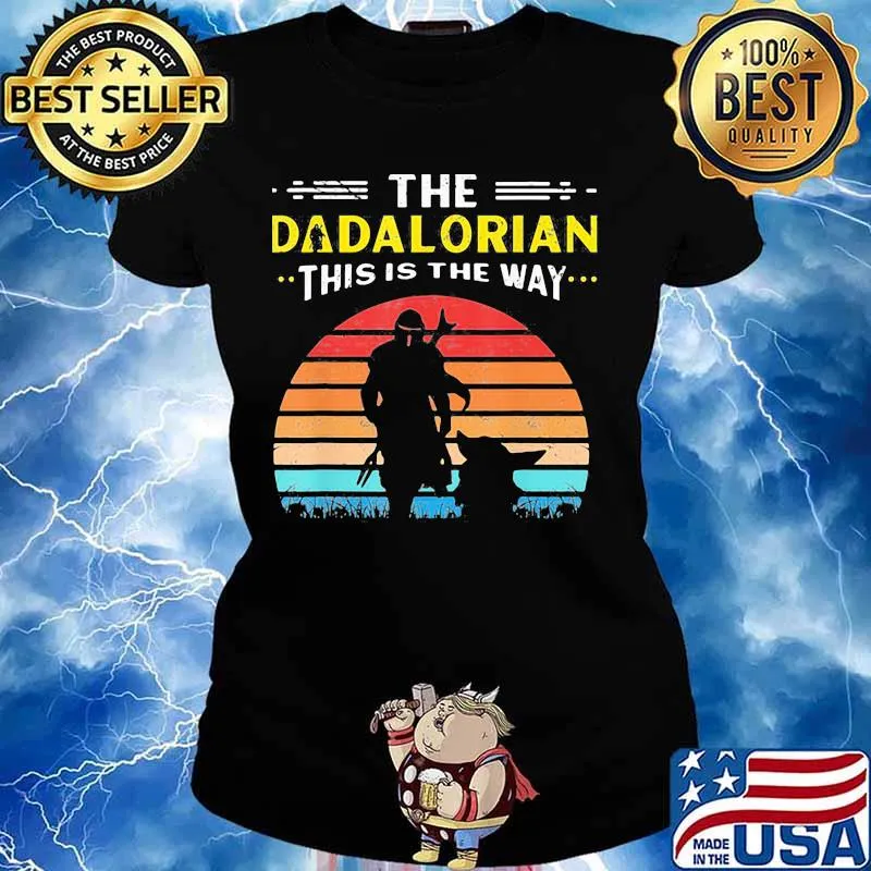 The Mandalorian This Is The Way Baby Yoda Star Wars Vintage Sunset Shirt Ladies tee