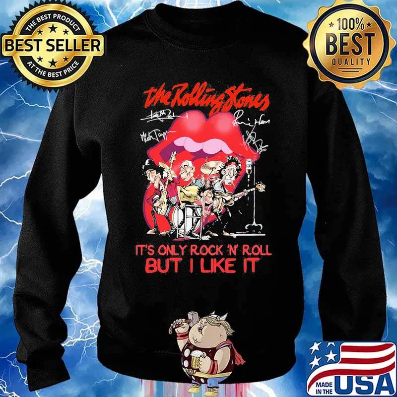 The Rolling Stone It’s Only Rock And Roll But I Like It Lips Signature Shirt Sweater