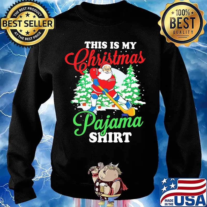 This Is My Christmas Santa Claus Play Golf Ball Pajama Shirt Sweater