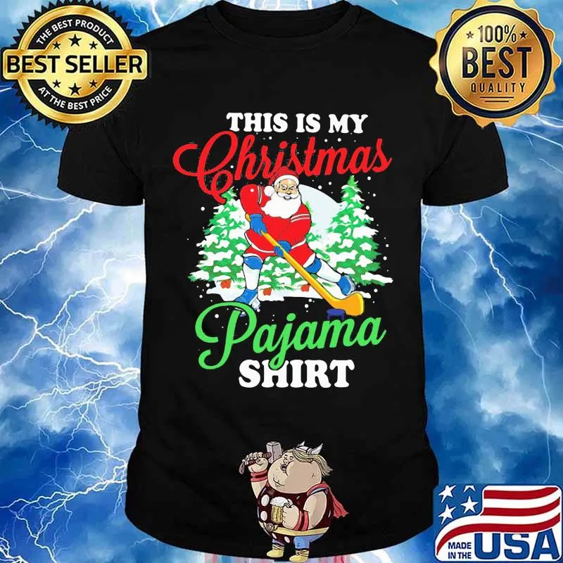 This Is My Christmas Santa Claus Play Golf Ball Pajama Shirt