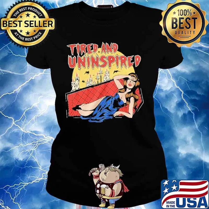 Tired And Uninspired Ladies Moon Shirt Ladies tee