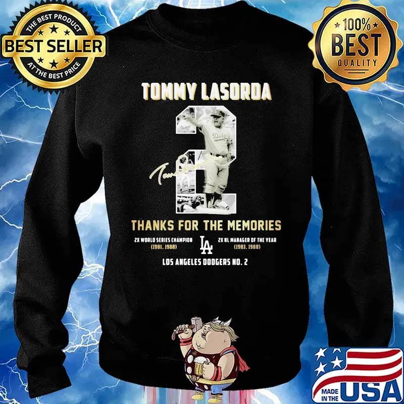 Tommy Lasorda Thanks For The Memories Los Angeles Dodgers Shirt Sweater