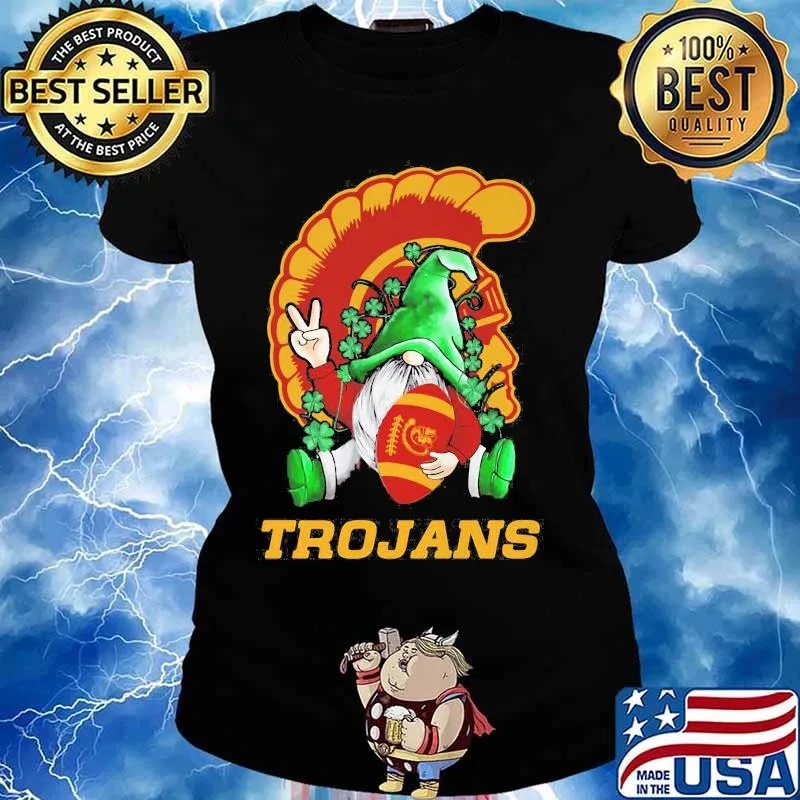 Trojans Football Gnome Patrick’s Day Shirt Ladies tee