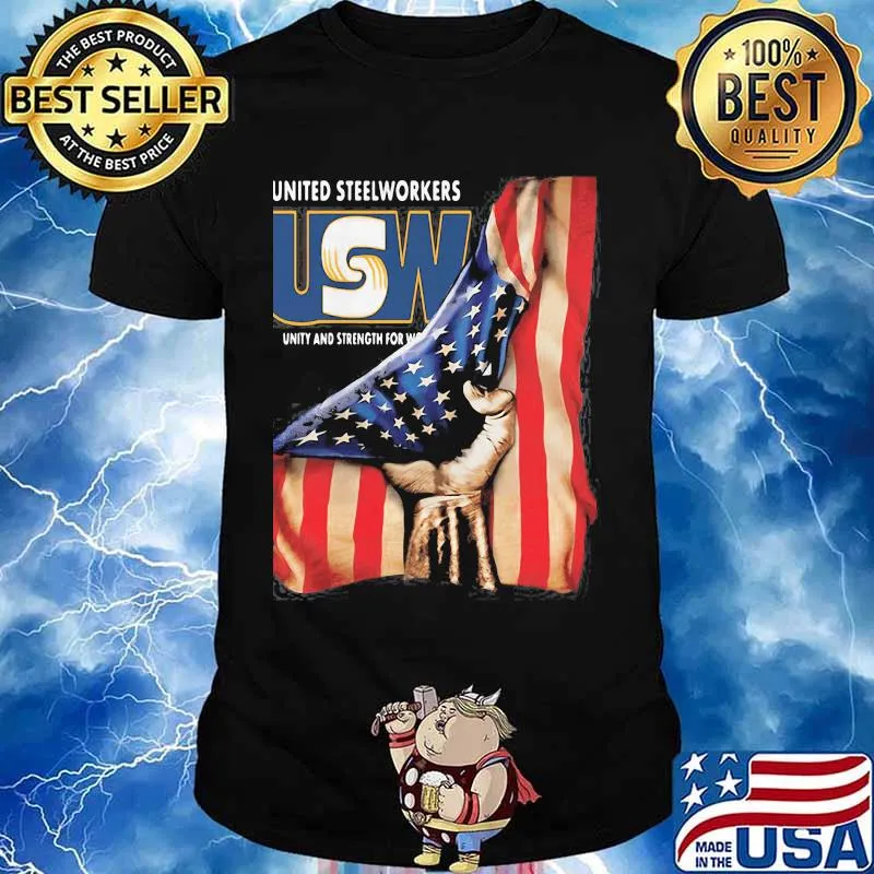 United Steelworkers Unity And Strength For Workers American Flag Shirt
