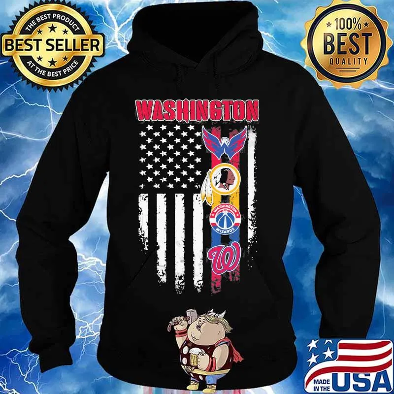 Washington Redskins Logo Team Football American Flag Shirt Hoodie