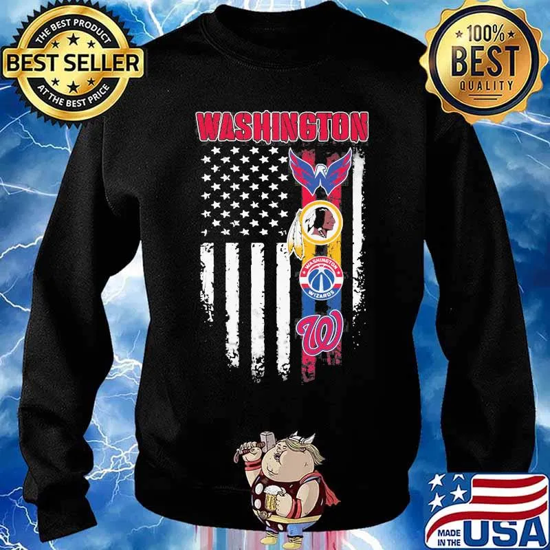 Washington Redskins Logo Team Football American Flag Shirt Sweater