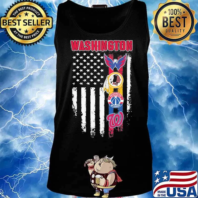 Washington Redskins Logo Team Football American Flag Shirt Tank top