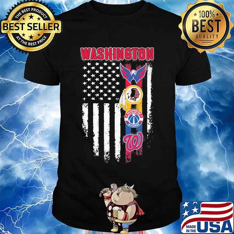 Washington Redskins Logo Team Football American Flag Shirt