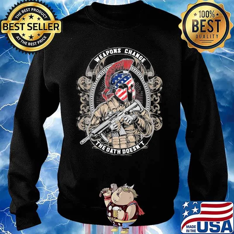 Weapons Change The Oath Doesn't Veretan American Flag Shirt Sweater