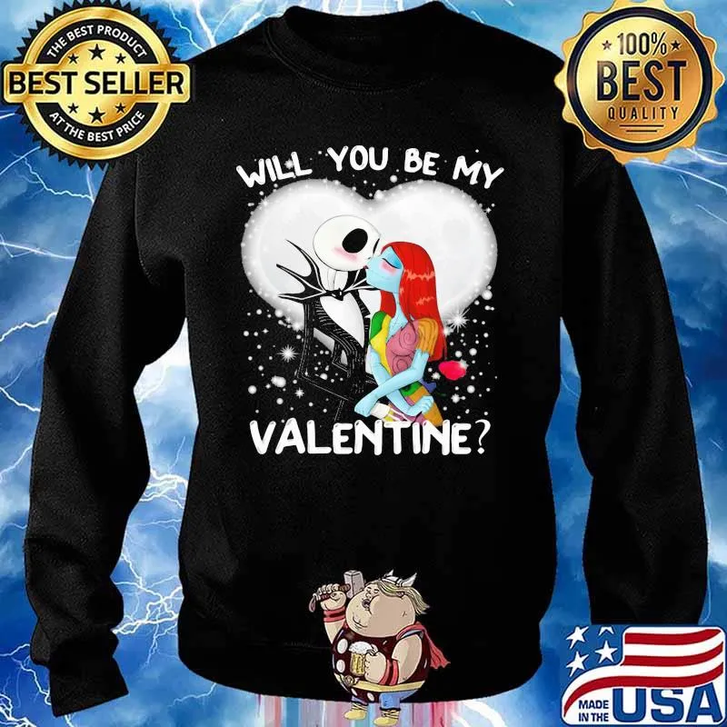 Will You Be My Valentine Jack Skellington Xmas Shirt Sweater
