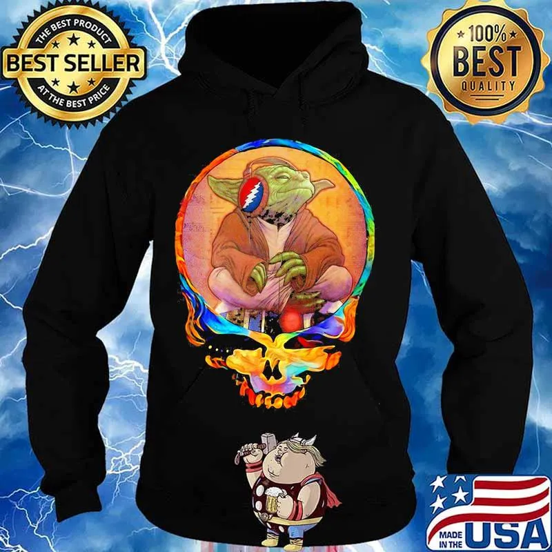 Yoda Listening To The Grateful Dead Skull Shirt Hoodie