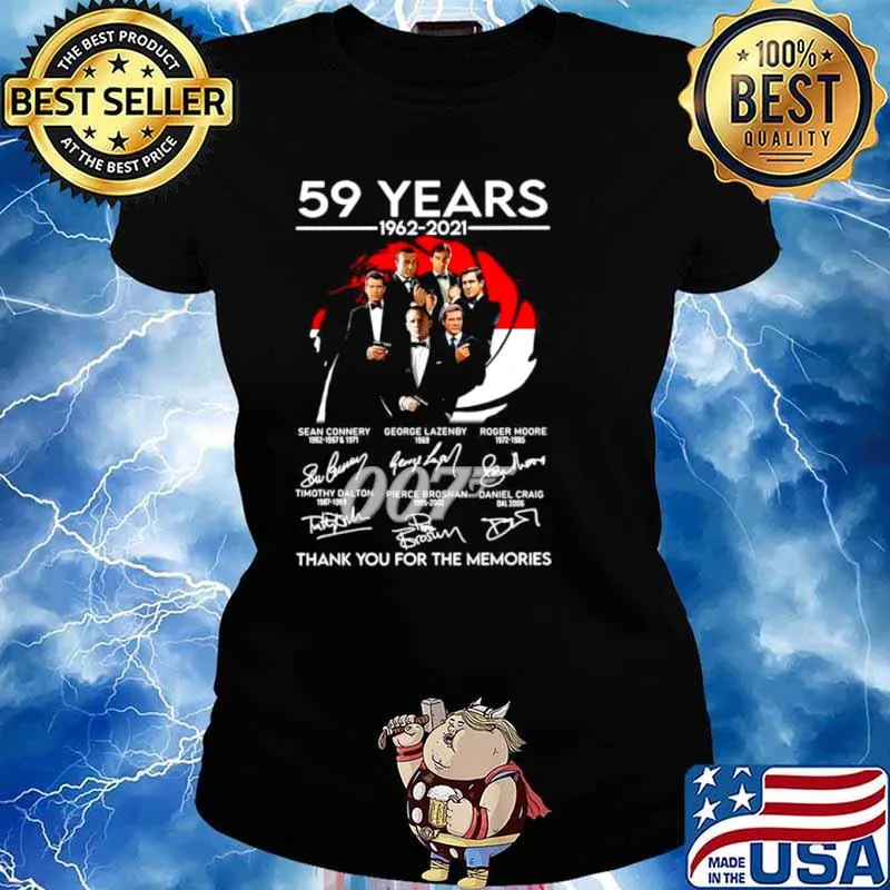 077 59 Years 1962 2021 Signatures Thank You For The Memories s Ladies tee