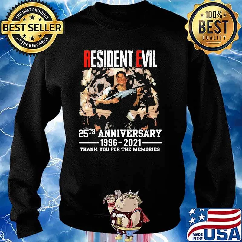 Resident Evil 25th Anniversary 1996 2021 Thank You For The Memories Shirt Sweater