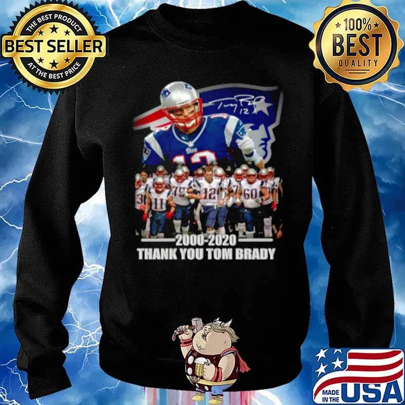 20 Years 2000 2020 Thank You Tom Brady Signature s Sweater
