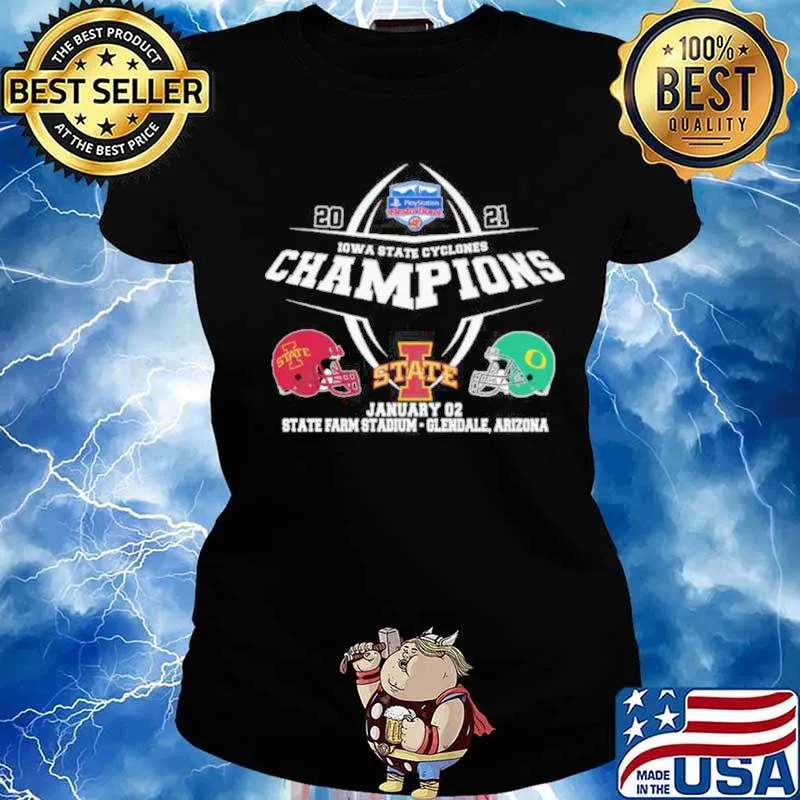 2021 Iowa State Cyclones Champions State January 02 State Stadium Glendale Arizona Shirt Ladies tee