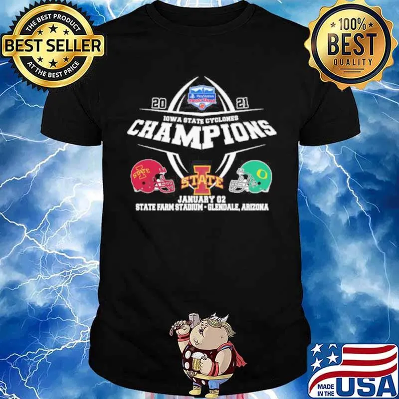 2021 Iowa State Cyclones Champions State January 02 State Stadium Glendale Arizona Shirt Unisex