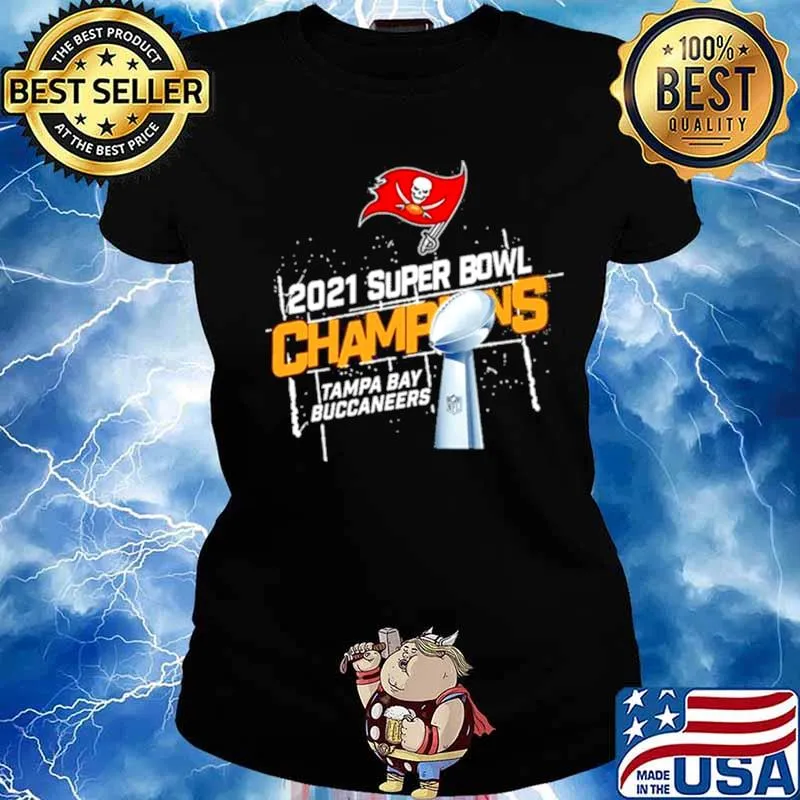 2021 Super Bowl Liv Champions Tampa Bay Buccaneers Logo s Ladies tee