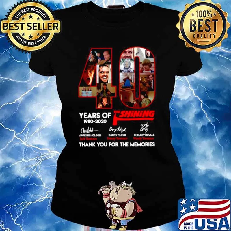 40 years of 1980 2020 The Shining thank you for the memories signatures s Ladies tee