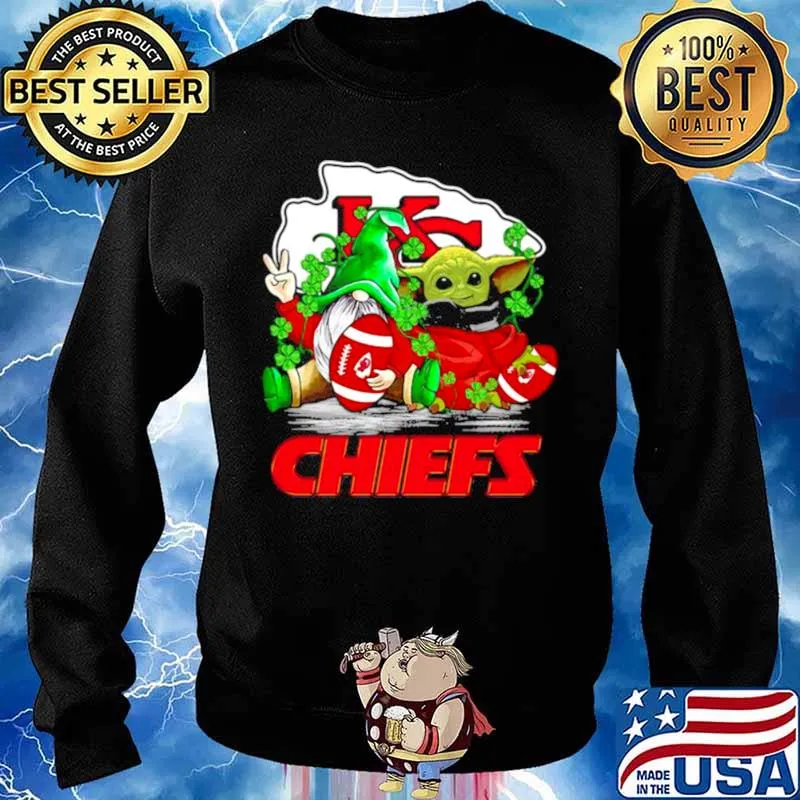 Gnome And Baby Yoda Chiefs Football Patrick’s Day s Sweater