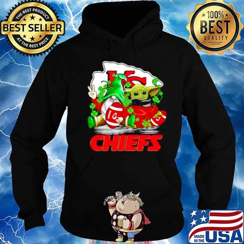 Gnome And Baby Yoda Chiefs Football Patrick’s Day shirt