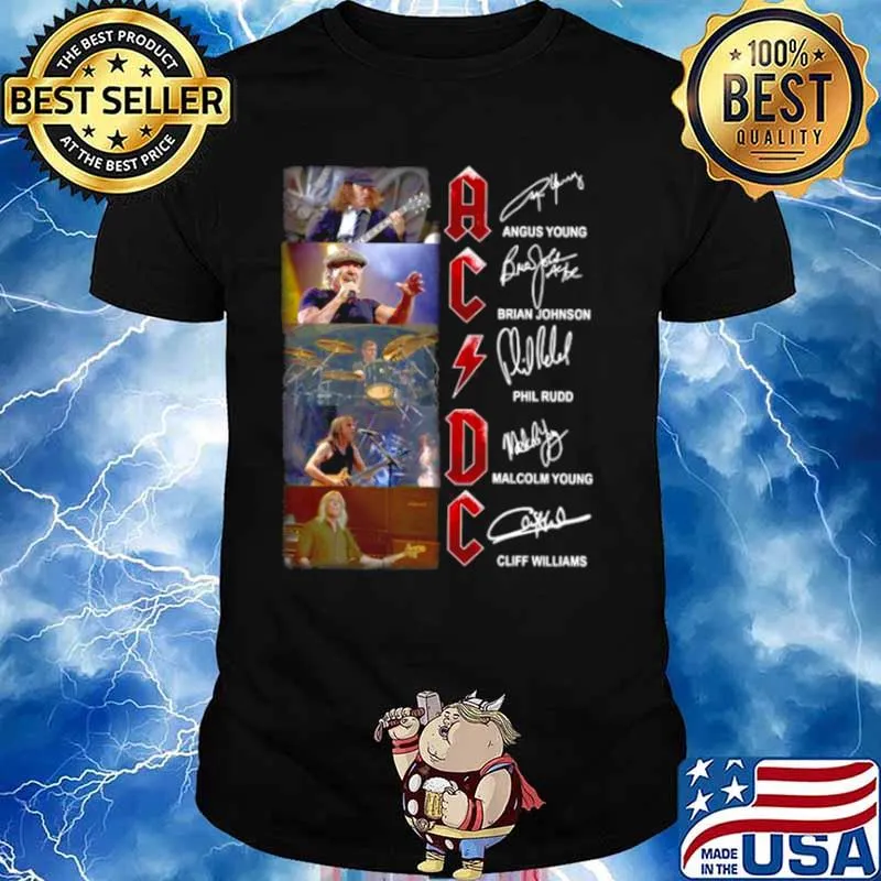 Ac Dc Young Johnson Rudd And Malcolm Young 2021 Signatures s Unisex