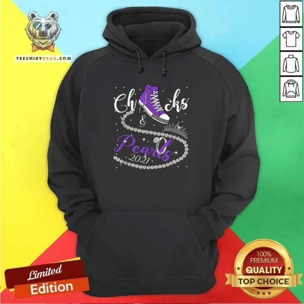 Angry Kamala Harris Chucks And Pearls 2021 Purple Converse 9 Shirt - Image 5