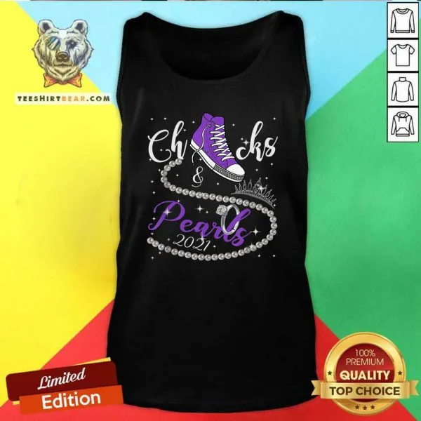 Angry Kamala Harris Chucks And Pearls 2021 Purple Converse 9 Shirt - Image 4
