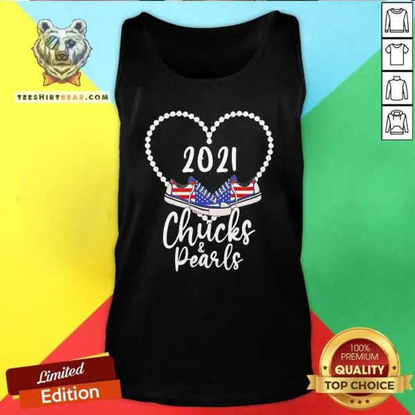 Arrogant Kamala Harris Chucks And Pearls 2021 Converse American Flag Shirt - Image 4
