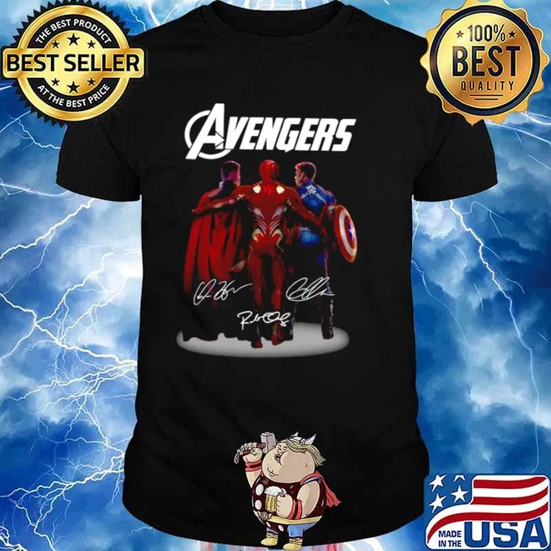 Avengers Thor Iron Man Captain America signatures s Unisex