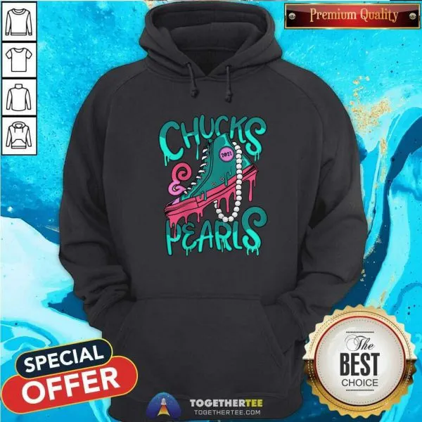 Awesome President Kamala Harris Chucks And Pearls 2021 Shirt - Image 3
