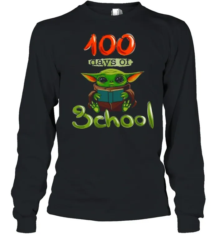 Baby Yoda 100 Days Of School shirt - Image 3