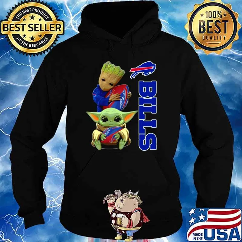 Baby Yoda And Groot Hug Rugby Buffalo Bills 2021 Shirt