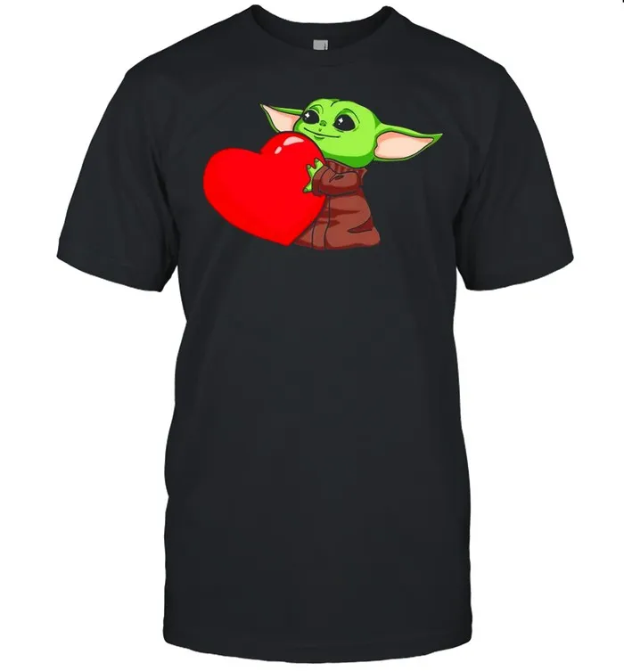 Baby Yoda Cute Hug Heart Happy Valentine 2021 shirt